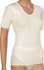 Short-Sleeve V-Neck Cotton Undershirt for Women