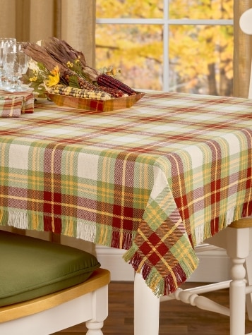 Hartland Plaid Mountain Weave Cotton Tablecloth