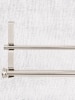Flat Finial Double Curtain Rod, 1 Inch and 5/8 Inch