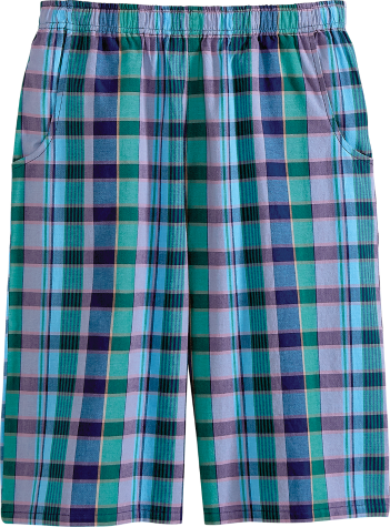 Women's Madras Cotton Bermuda Shorts