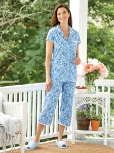Eileen West Lilac Blossom Capri Pajamas
