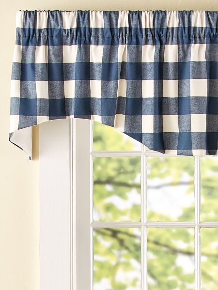 Buffalo Check Scalloped Window Valance Vermont Country Store