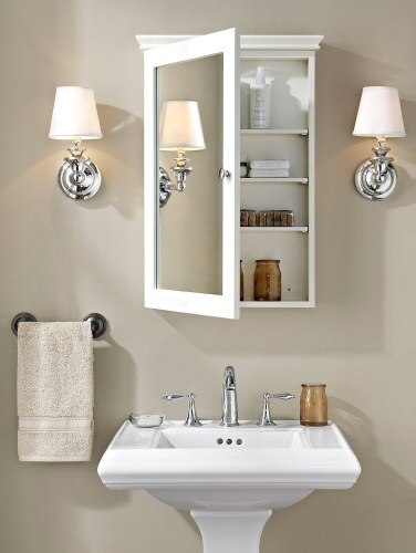 Hardwood Mirrored Medicine Cabinet Espresso Or White Finish