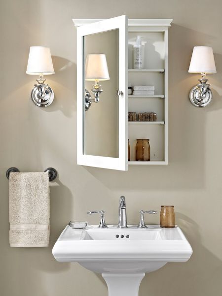 Hardwood Mirrored Medicine Cabinet, Bathroom Wall Cabinet With Mirror