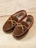 Two-Tone Suede Moccasin for Men in Dark Brown 