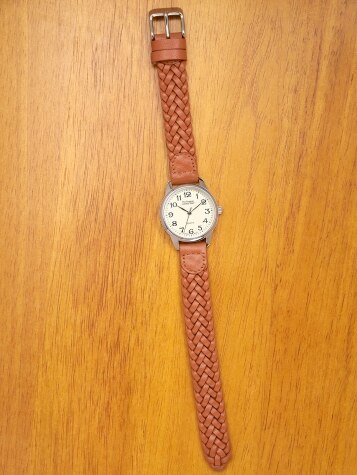 Women's Watch With Braided Leather Band