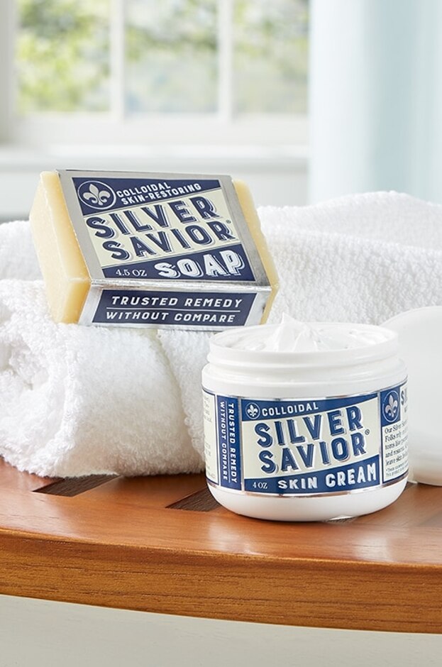 Silver Savior Colloidal Silver Face And Body Soap, Silver Savior Colloidal Silver Skin Face And Body Cream