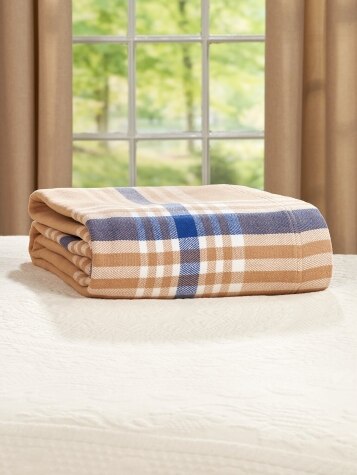 Brushed Portuguese Cotton Flannel Blanket or Throw