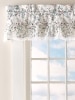 White Floral & Lace Rod Pocket Tailored Valance