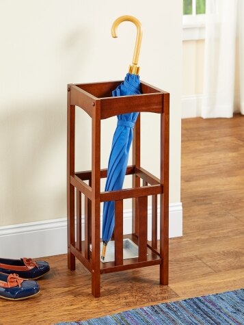 Umbrella Stand With Metal Tray