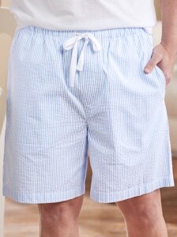 Men's Classic Stripe Cotton Seersucker Pajama Shorts