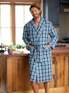 Men's Wrinkle-Resistant Wrap Robe