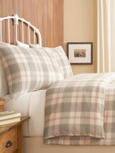 Yarn-Dyed Plaid Portuguese Cotton Flannel Comforter Cover