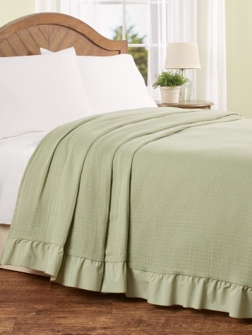Soft Cotton Ruffle Bedspread