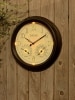 Illuminated Outdoor Clock With Thermometer