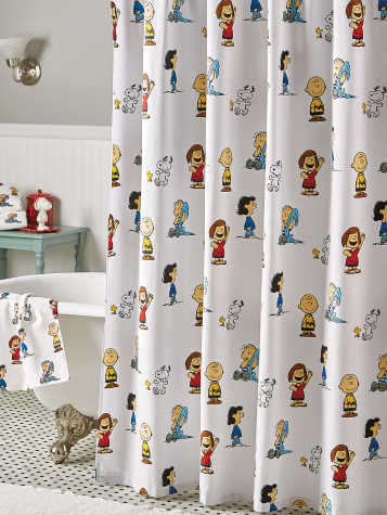 Peanuts Gang Cotton Shower Curtain
