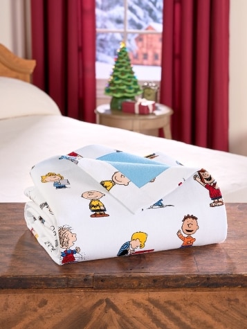 Peanuts Gang Double-Flannel Cotton Portuguese Blanket or Throw