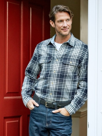 Orton Brothers Midweight Cotton Plaid Shirt