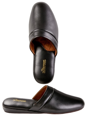 Mens leather slippers sale online