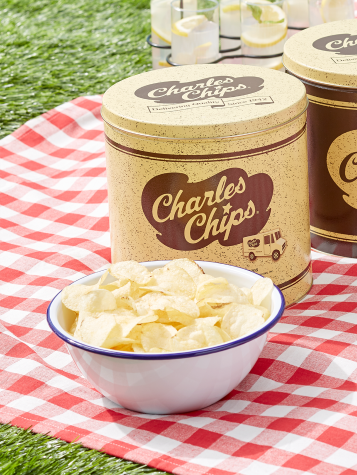 Classic Charles Potato Chips with Decorative Tin