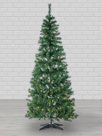 Pre-Lit Artificial Pop-Up Fir Christmas Tree