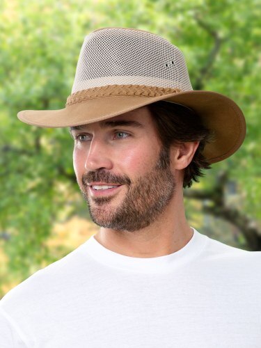 Soaker Hat With Braided Band Summer Mesh Hat