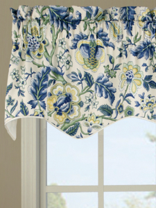 Hatfield Floral Lined Scalloped Valance