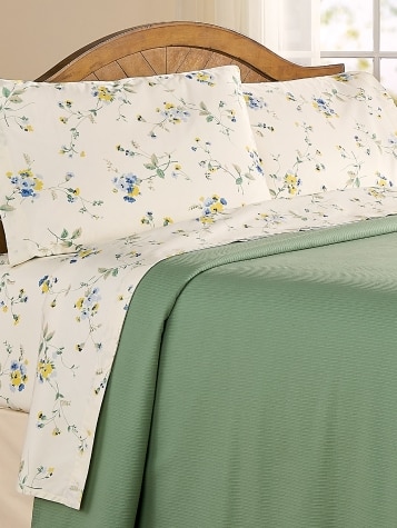 Open-Stock Printed Portuguese Cotton Percale Sheets