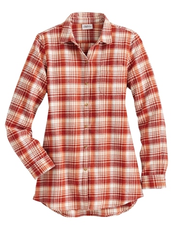 Lightweight Flannel Boyfriend Shirt