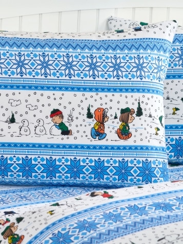 Peanuts Winter Wonderland Cotton Flannel Sheet Set