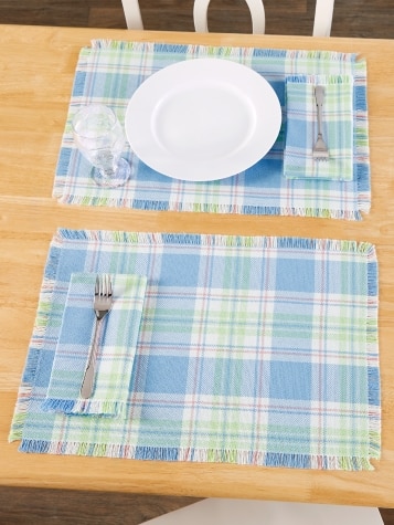 Hartland Spring Plaid Mountain Weave Placemat, Set of 2