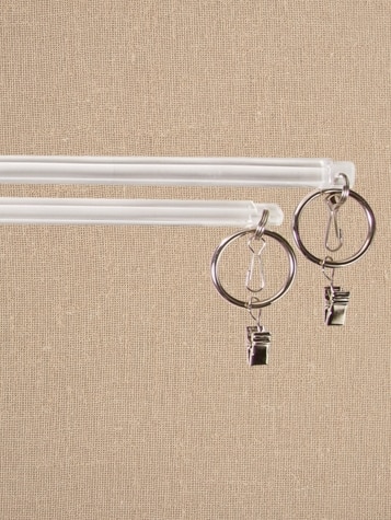 Clear Acrylic Curtain Wand, Set of 2