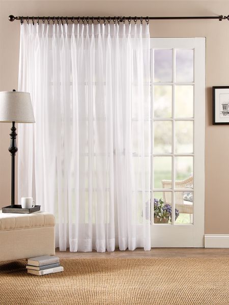 Classic Pinch Pleat Sheer Door Curtain