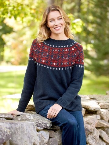 Women's Fair Isle Ragg Sweater