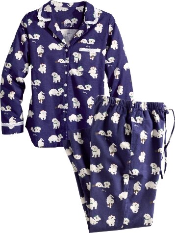 Lanz Puppy Love Flannel Pajamas