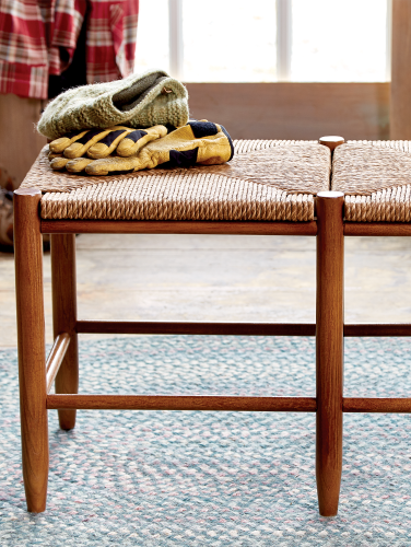Handcrafted Wooden Entry Bench American Made