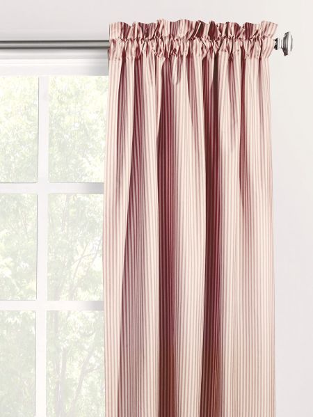 Insulated Ticking Stripe Rod Pocket Curtain Panels