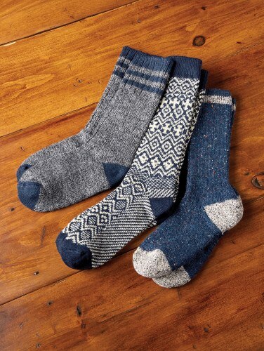 Mens Vintage Crew Socks Gift Box 3 Pairs