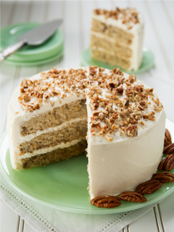 3 Layers of Spice Cake with Cream Cheese Frosting