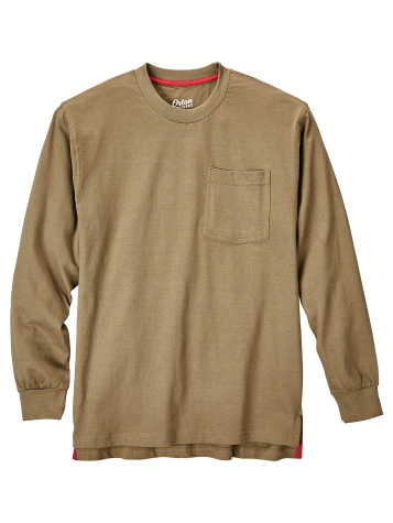 Orton Brothers Long-Sleeve Cotton T-Shirt in Olive