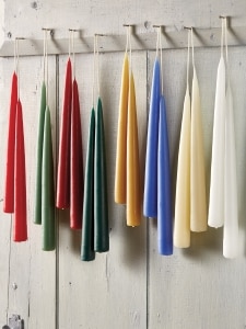 Hand-Dipped 9 Inch Taper Candles, 3 Pairs