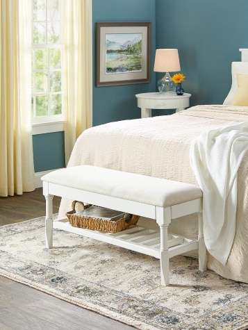 Solid Wood Craftsbury Upholstered Bench