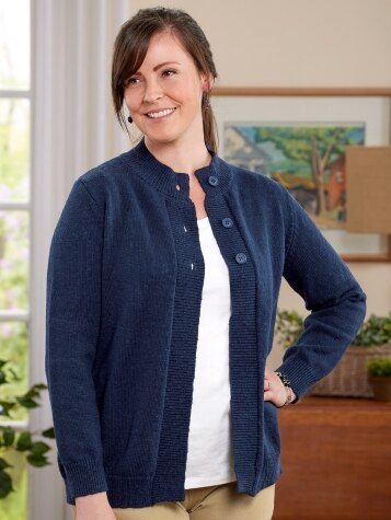Navy swing cardigan discount