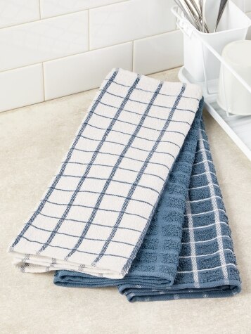 Classic Cotton Terry Cloth Kitchen Towels, Set of 3