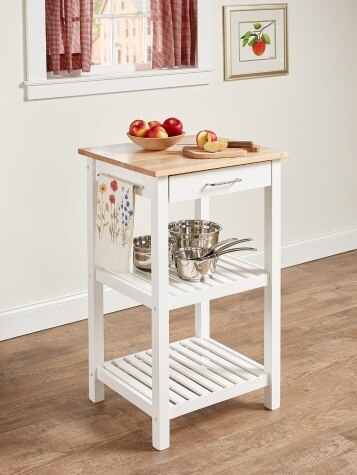 Square Kitchen Island With Solid Maple Top