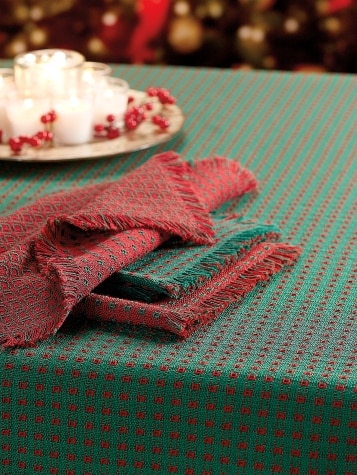Mountain Weave Christmas Cotton Tablecloth