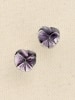 Purple Pansy Pewter Post Earrings