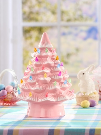 Lighted 12 Inch Ceramic Easter Tree