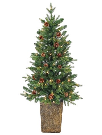 Natural-Cut Georgia Pine Artificial Christmas Tree, In 2 Sizes