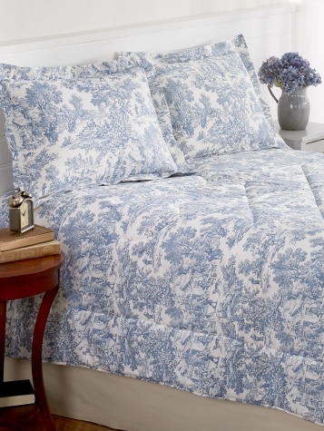 Classic French Toile Comforter, Toile Duvet Cover Twin Size